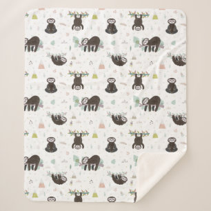 Schläfriges süßes Trägheits-Muster Sherpadecke