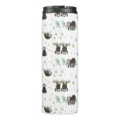 Schläfriges süßes Trägheits-Muster Thermosbecher (Rückseite)