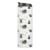 Schläfriges süßes Trägheits-Muster Thermosbecher (Nach rechts gedreht)