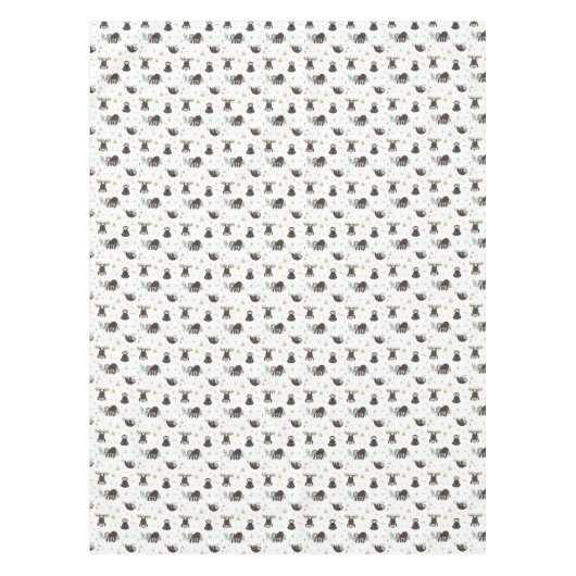 Schläfriges süßes Trägheits-Muster Tischdecke (Vorderseite)
