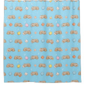 Schläfriges Zeit-Trägheits-Muster Duschvorhang (Vorderseite)