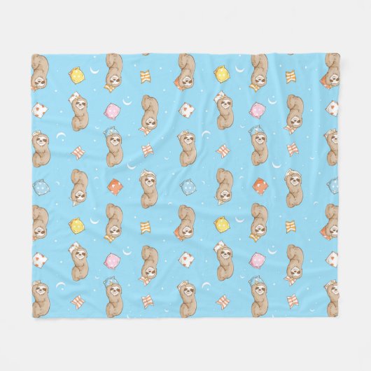 Schläfriges Zeit-Trägheits-Muster Fleecedecke (Vorderseite (Horizontal))