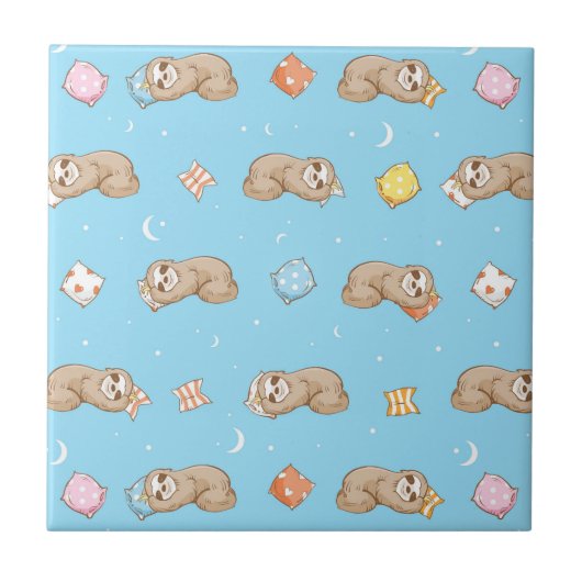 Schläfriges Zeit-Trägheits-Muster Fliese (Vorderseite)