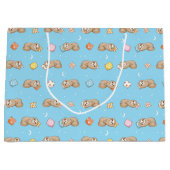 Schläfriges Zeit-Trägheits-Muster Große Geschenktüte (Vorderseite)