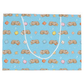 Schläfriges Zeit-Trägheits-Muster Große Geschenktüte (Rückseite)