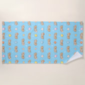 Schläfriges Zeit-Trägheits-Muster Strandtuch (Vorderseite)