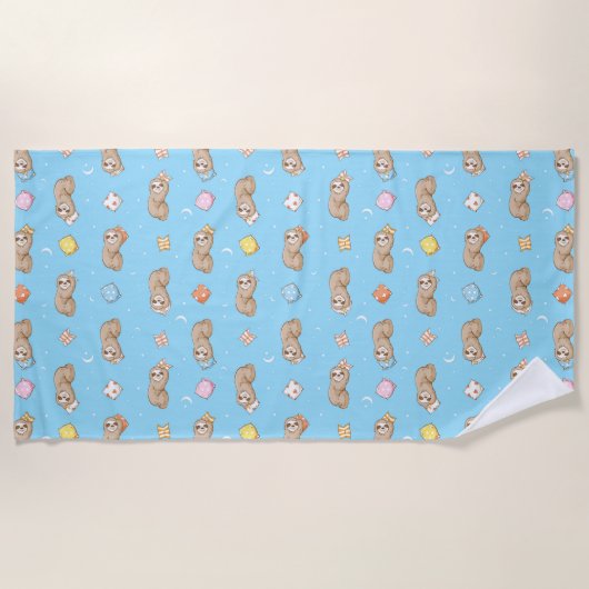 Schläfriges Zeit-Trägheits-Muster Strandtuch (Vorderseite)