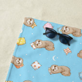 Schläfriges Zeit-Trägheits-Muster Strandtuch (Beispiel)