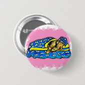 Schlafrosa Airedale Button (Vorne & Hinten)