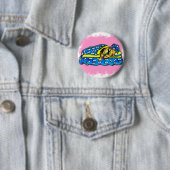 Schlafrosa Airedale Button (Beispiel)