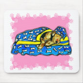 Schlafrosa Airedale Mousepad (Vorne)