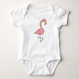 Schlafrosa Flamingo Baby Strampler