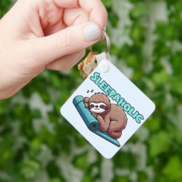 Schlafsaal auf Yoga matt Schlüsselanhänger