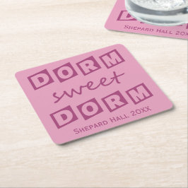 Schlafsaal-Party-Untersetzer "des Schlafsaal-süßen Rechteckiger Pappuntersetzer