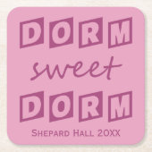 Schlafsaal-Party-Untersetzer "des Schlafsaal-süßen Rechteckiger Pappuntersetzer (Vorderseite)