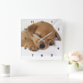 Schlafsäulenhalterung Quadratische Wanduhr (Zuhause)