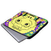 Schlafschaf-Gelbe Herzen Laptopschutzhülle (Vorne Knopf)