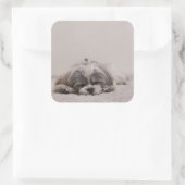 Schlafschih tzu Sticker, Schlafhund Quadratischer Aufkleber (Tasche)