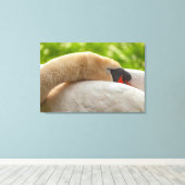 Schlafschwan Leinwanddruck (Insitu (Holzboden))