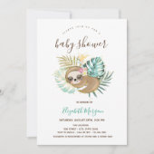 Schlafsessel Rosa Stripte Babydusche Einladung (Vorderseite)