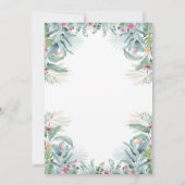 Schlafsessel Tropische Blume Leaf Babydusche Einladung (Rückseite)