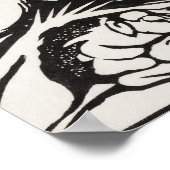 Schlafshepherdess Franz Marc Woodcut Poster (Ecke)