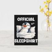 Schlafshirt Sleeng Pinguin Tierliebhaber Pyjama  Karte (Gelbe Blume)