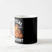 Schlafshirt Tier süß Punch-Affe Plüsch umarmend Kaffeetasse (Vorderseite Links)