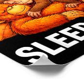 Schlafshirt Tier süß Punch-Affe Plüsch umarmend  Poster (Ecke)