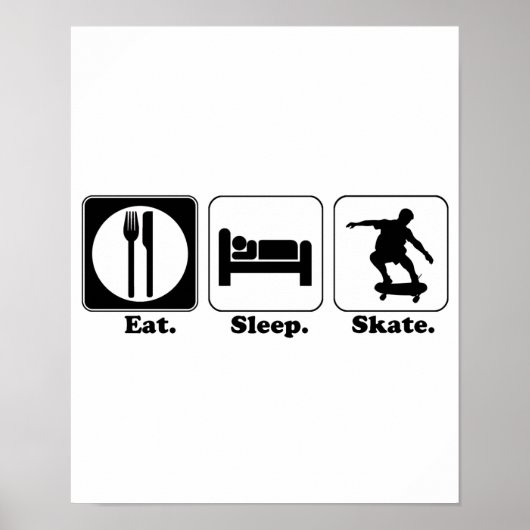 Schlafskateboard essen poster (Vorne)