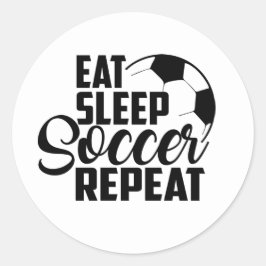 Schlafsoccer wiederholen runder aufkleber