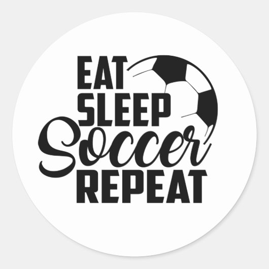 Schlafsoccer wiederholen runder aufkleber (Vorderseite)