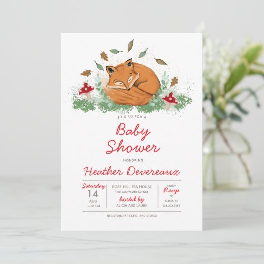 Schlafsofa Kinderdusche Einladung (Stehend Vorderseite)