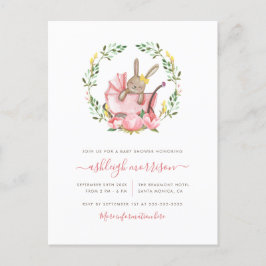 Schlafsonne in Buggy | Girl Baby Shower Einladungspostkarte