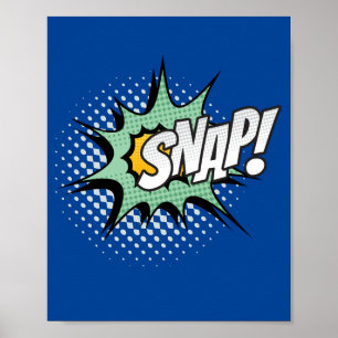 Schläfst! Dynamic Pop Art Comic Action Poster