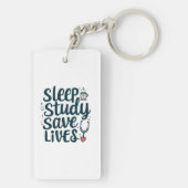 Schlafstudie Rette medizinisches Design Schlüsselanhänger (Rückseite)