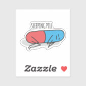 Schlaftablette Aufkleber (Blatt)