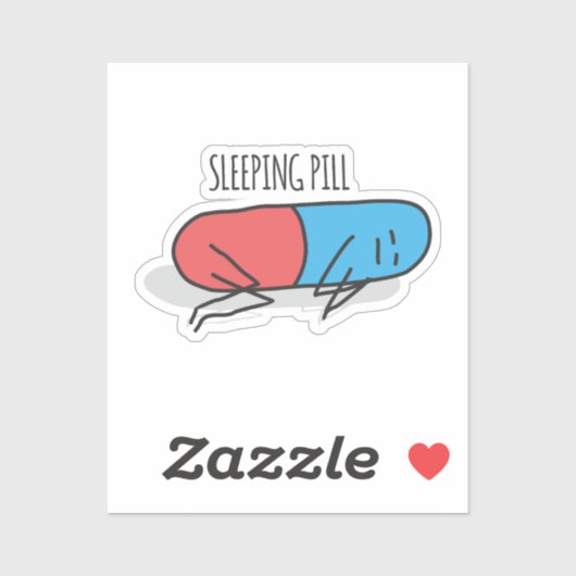 Schlaftablette Aufkleber (Blatt)