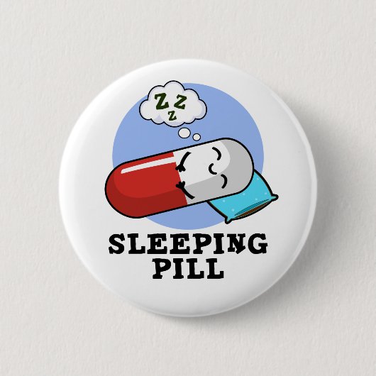 Schlaftablette Funny Medicine Pub Button (Vorderseite)