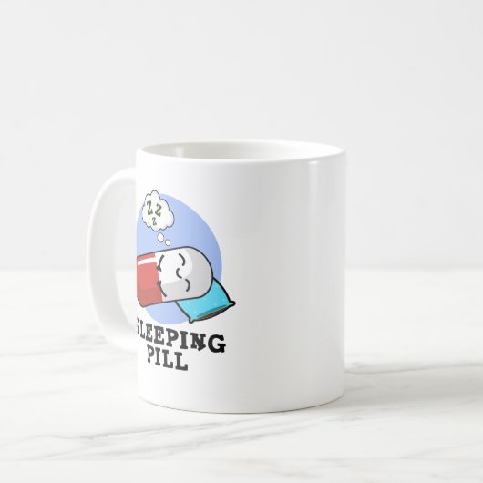 Schlaftablette Funny Medicine Pub Kaffeetasse (Vorderseite Links)