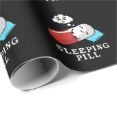 Schlaftablette Funny Medicine Pun Dark BG Geschenkpapier (Rolleneckpunkt)