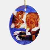 Schlaftablette Katze Ornament - "Tigger" (Rechts)