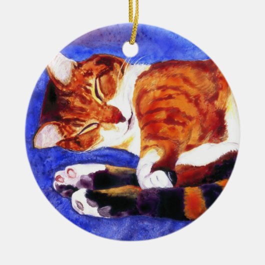 Schlaftablette Katze Ornament - "Tigger" (Vorne)