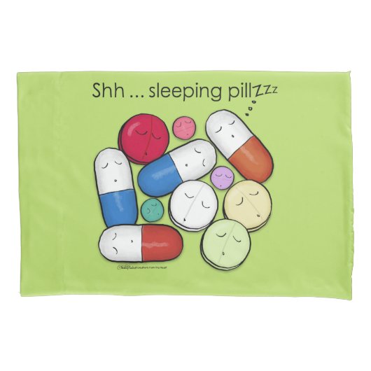 Schlaftabletten - Medikation Kissenbezug (Vorderseite)