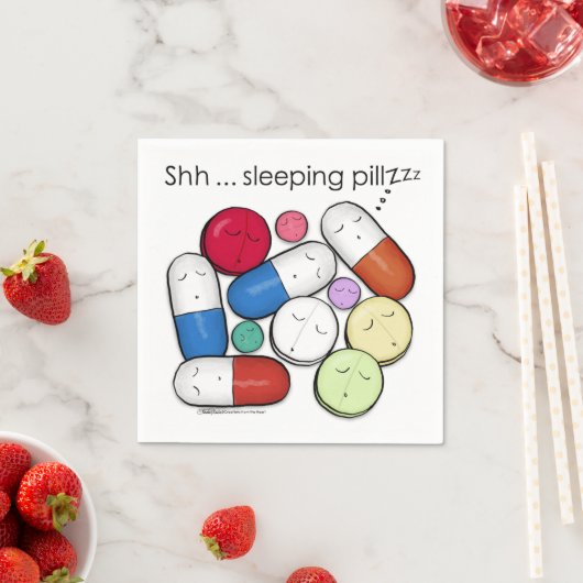 Schlaftabletten - Medikation Serviette (Beispiel)