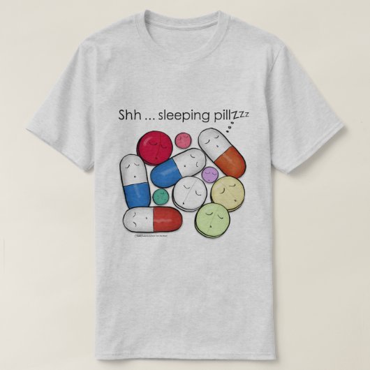 Schlaftabletten - Medikation T-Shirt (Design vorne)