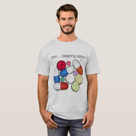 Schlaftabletten - Medikation T-Shirt (Vorne ganz)
