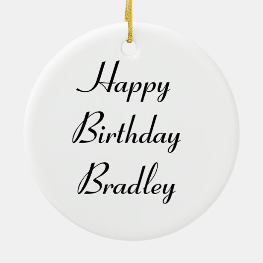 Schlaftaube Custom Geburtstag Keramik Ornament (Hinten)