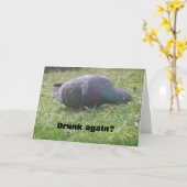 Schlaftaube Funny Custom Geburtstagkarte Karte (Gelbe Blume)