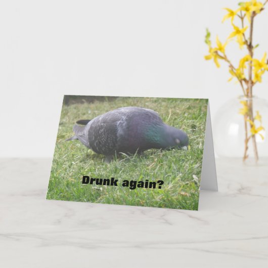 Schlaftaube Funny Custom Geburtstagkarte Karte (Gelbe Blume)